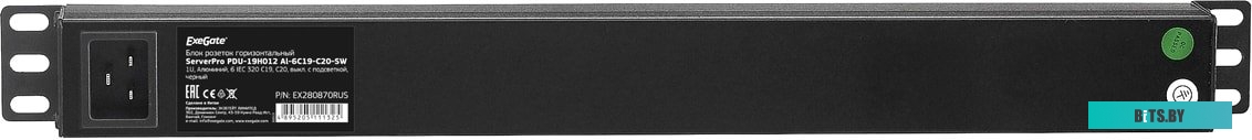 Блок розеток ExeGate ServerPro PDU-19H012 Al-6С19-C20-SW <EX280870RUS>
