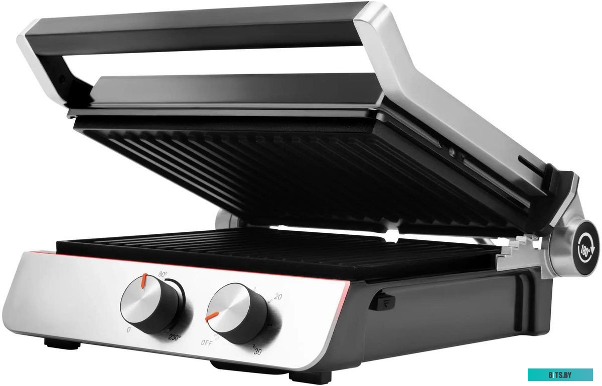 HYG-4046 Электрогриль Hyundai HYG-4046,  черный и серебристый