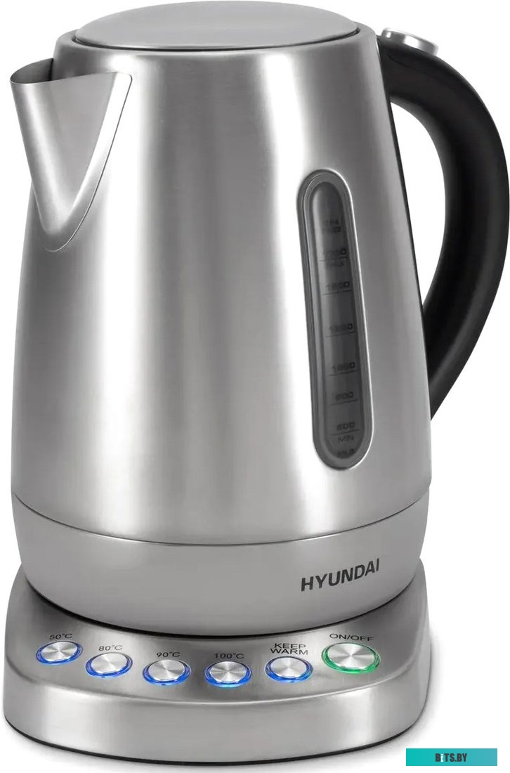 HYK-S7770 Чайник электрический Hyundai HYK-S7770, 2200Вт, серебристый и черный