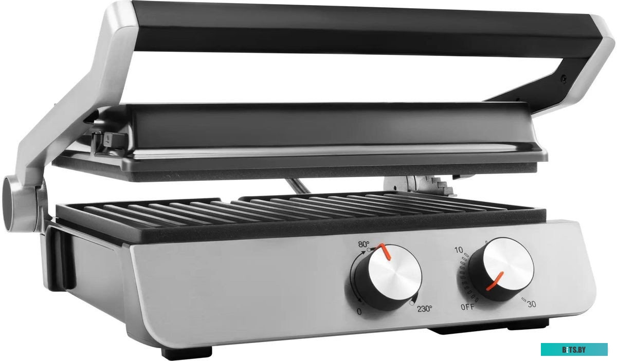 HYG-4046 Электрогриль Hyundai HYG-4046,  черный и серебристый