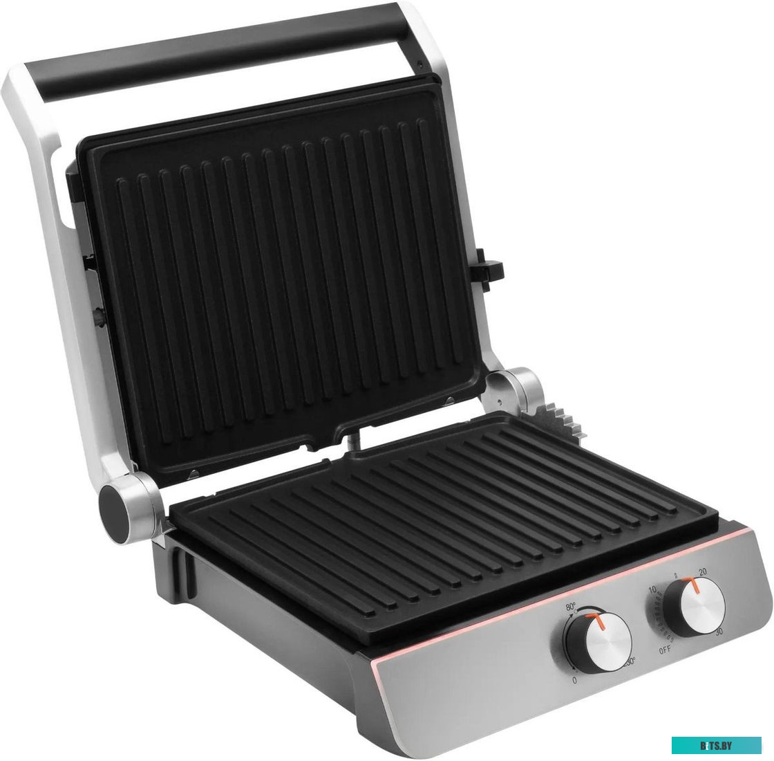 HYG-4046 Электрогриль Hyundai HYG-4046,  черный и серебристый