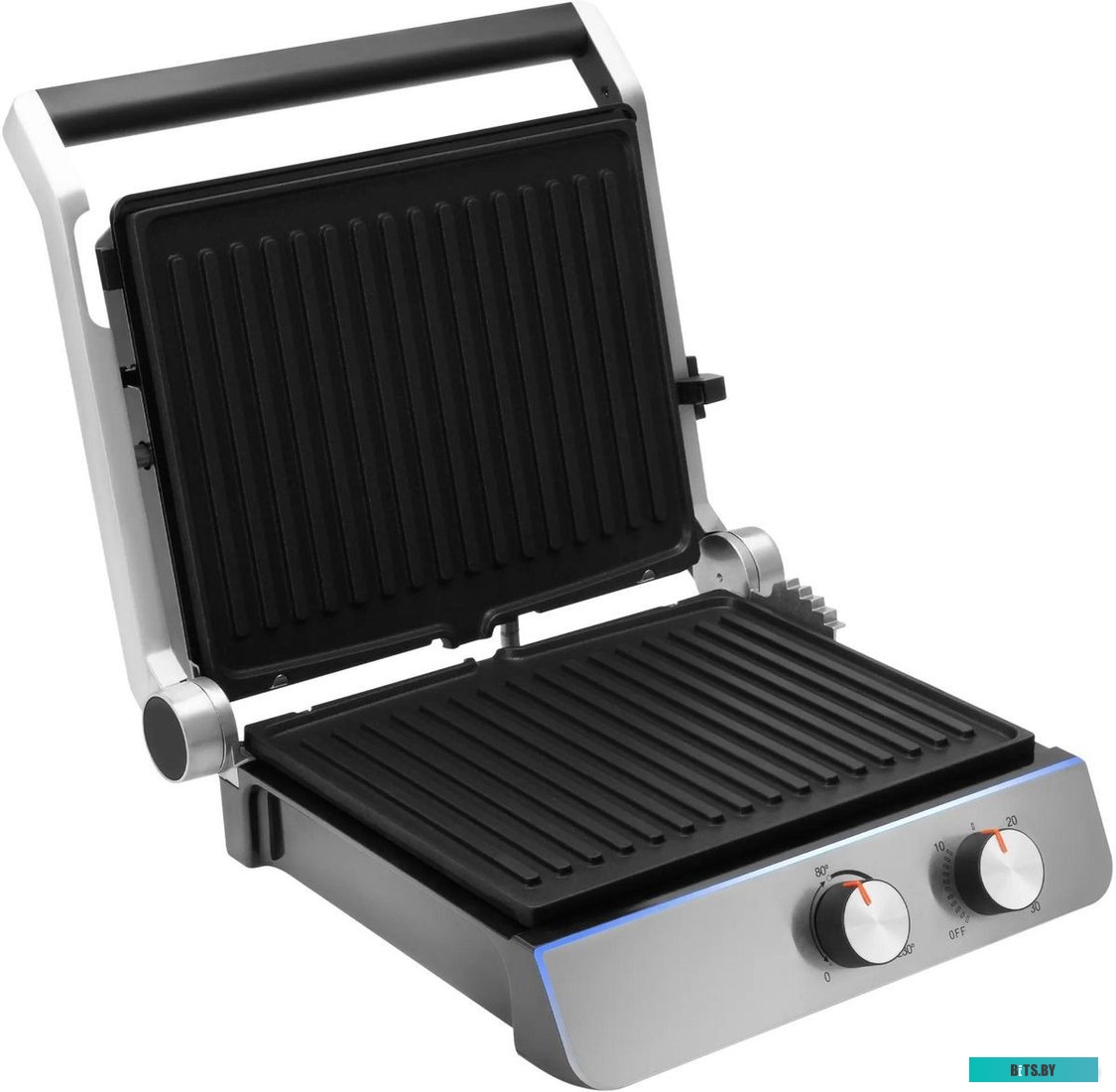 HYG-4046 Электрогриль Hyundai HYG-4046,  черный и серебристый