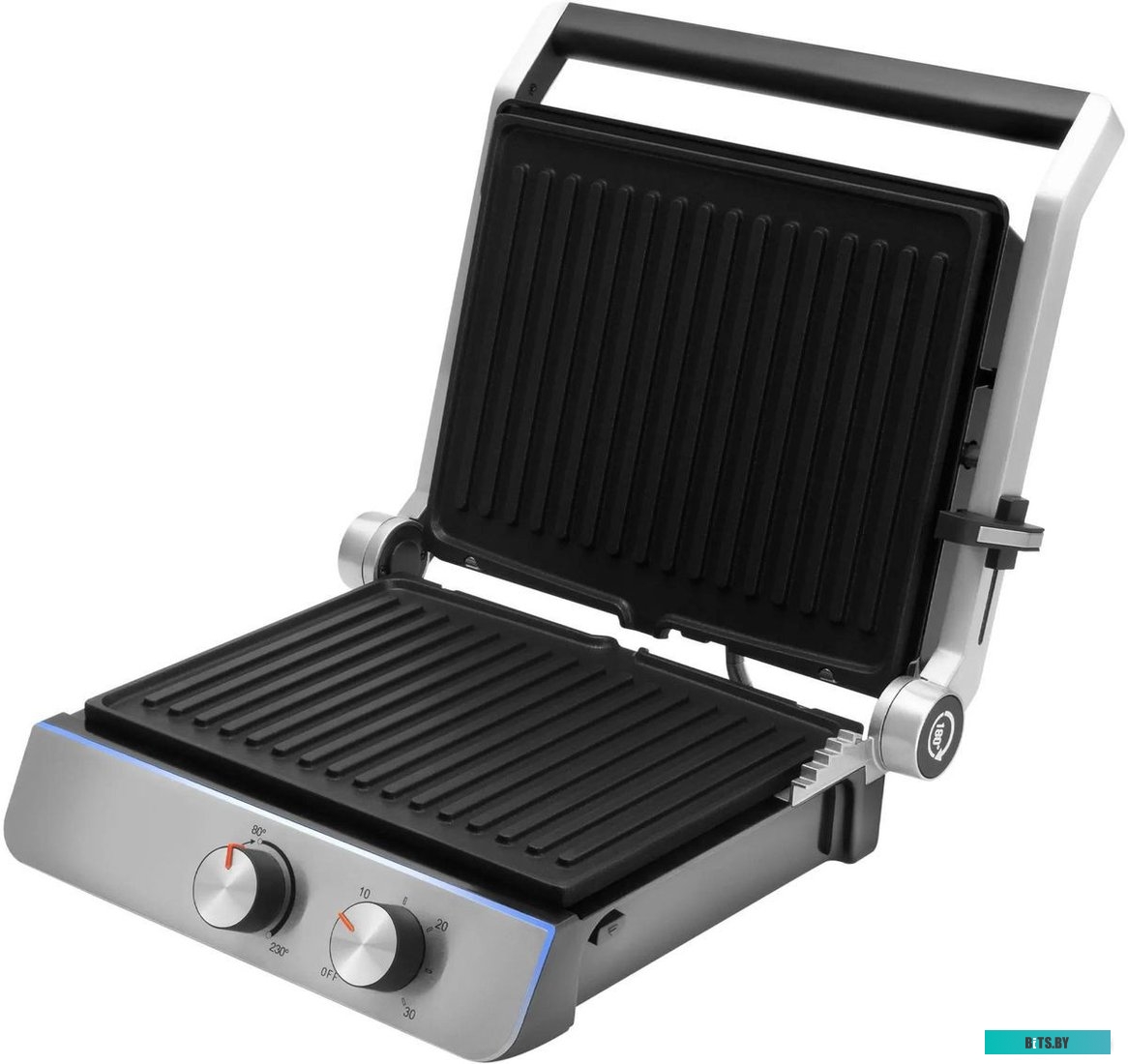 HYG-4046 Электрогриль Hyundai HYG-4046,  черный и серебристый