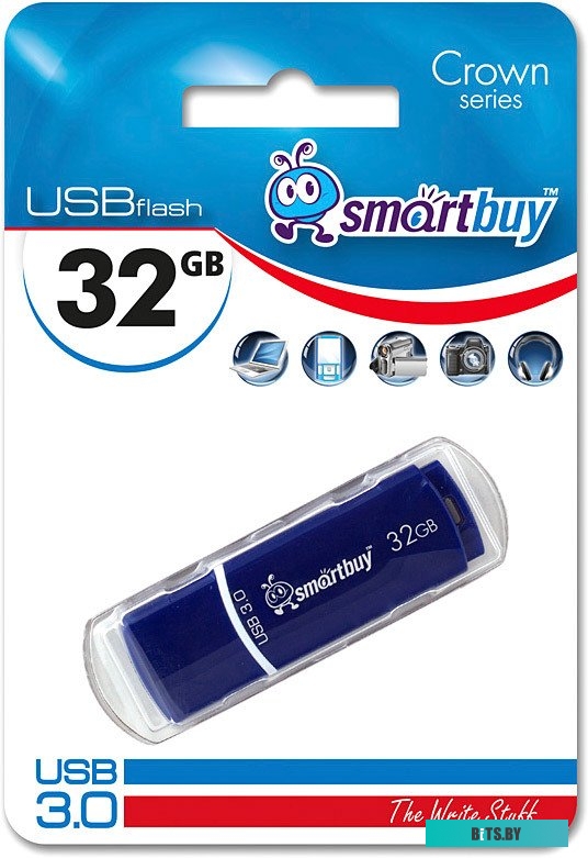 USB накопитель (Флешка) Smart Buy Crown 32Gb Blue (SB32GBCRW-Bl)