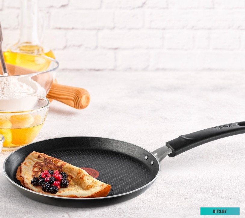 9100054098 Сковорода блинная Tefal Easy Plus Э 04237522, 22см, без крышки,  черный [9100054098]