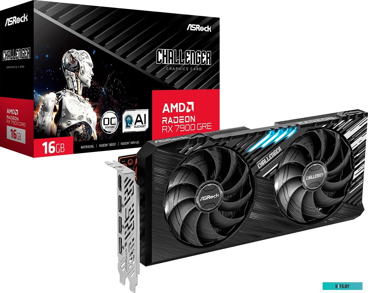 Видеокарта ASRock Radeon RX 7900 GRE Challenger 16GB OC RX7900GRE CL 16GO