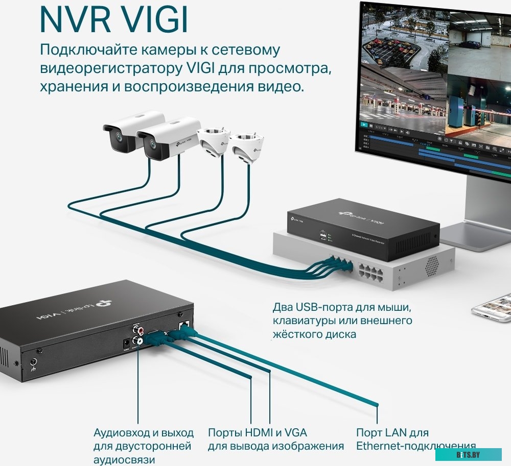 Сетевой видеорегистратор TP-Link VIGI NVR1008H-8P