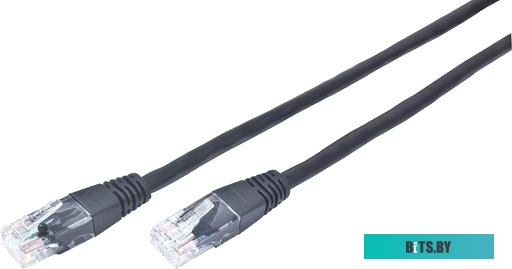 PP12-2M/BK Патч-корд PREMIER PP12-2M/BK литой (molded), UTP, cat.5E, 2м, 4 пары, 26AWG,  алюминий омедненный,  1 шт,  черный