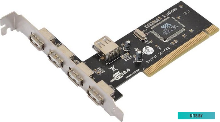 Контроллер Orient DC-602 (OEM) PCI, USB2.0, 4 port-ext, 1 port-int