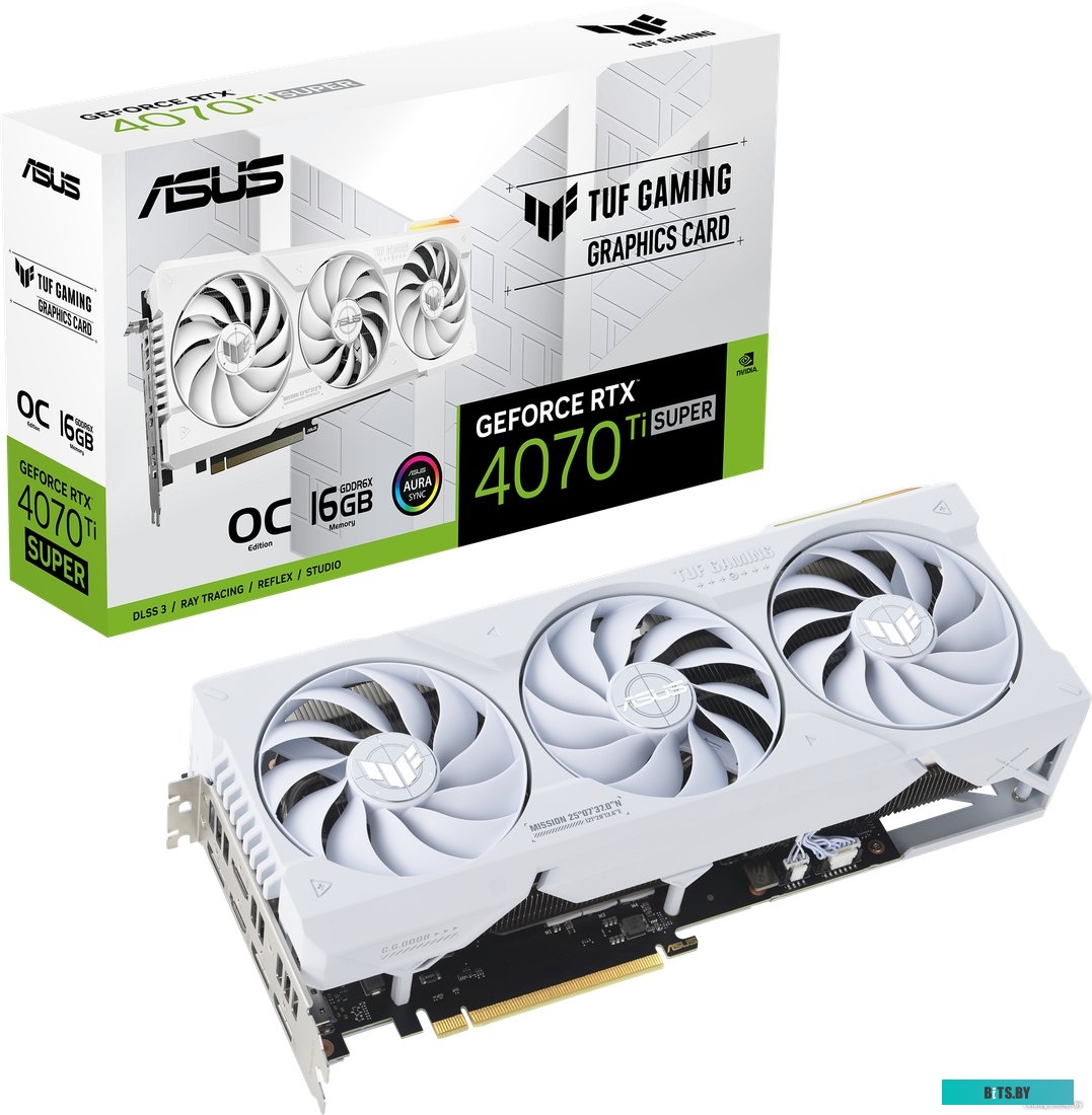 Видеокарта ASUS TUF-RTX4070TIS-O16G-WHITE-GAMING 90YV0KF2-M0NA00