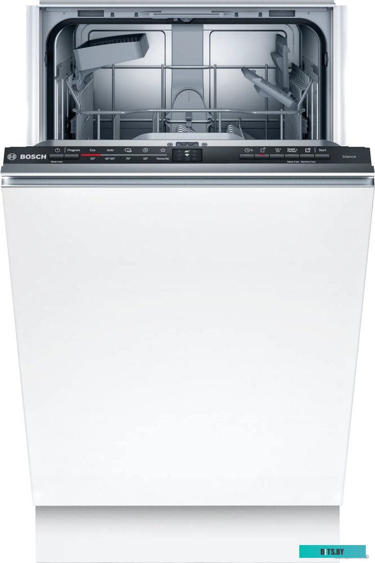 SPV2HKX39E Serie 2, узкая, встраиваемая полностью, вместимость: 9 комплектов, программ мойки: 5, расход воды: 8.5 л, электронное управление, защита от