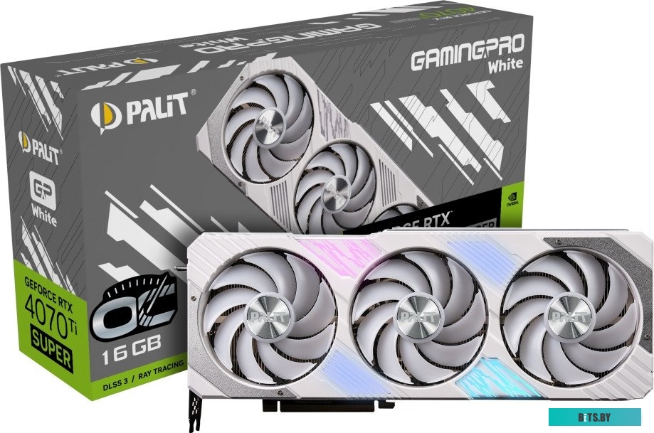 Видеокарта Palit GeForce RTX 4070 Ti Super GamingPro White OC NED47TST19T2-1043W
