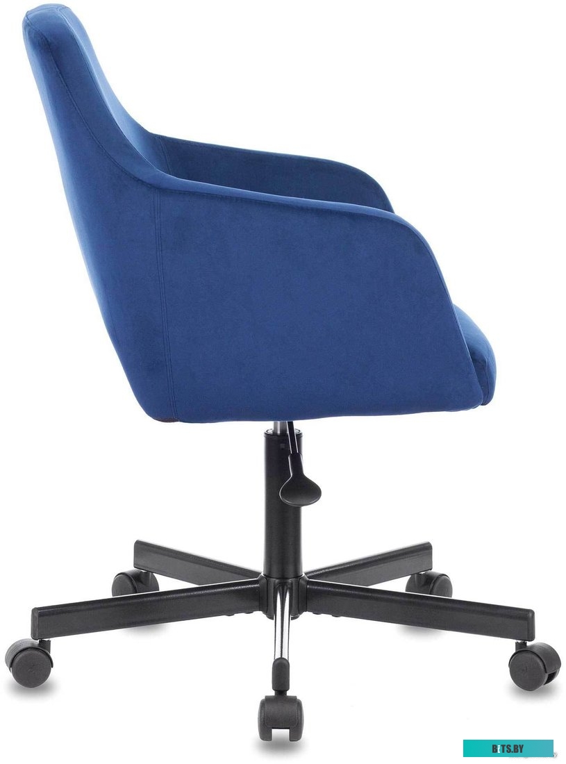 CH-380F/17SAPPHIRE Кресло Бюрократ CH-380F сапфировый Italia 17 на ножках металл черный