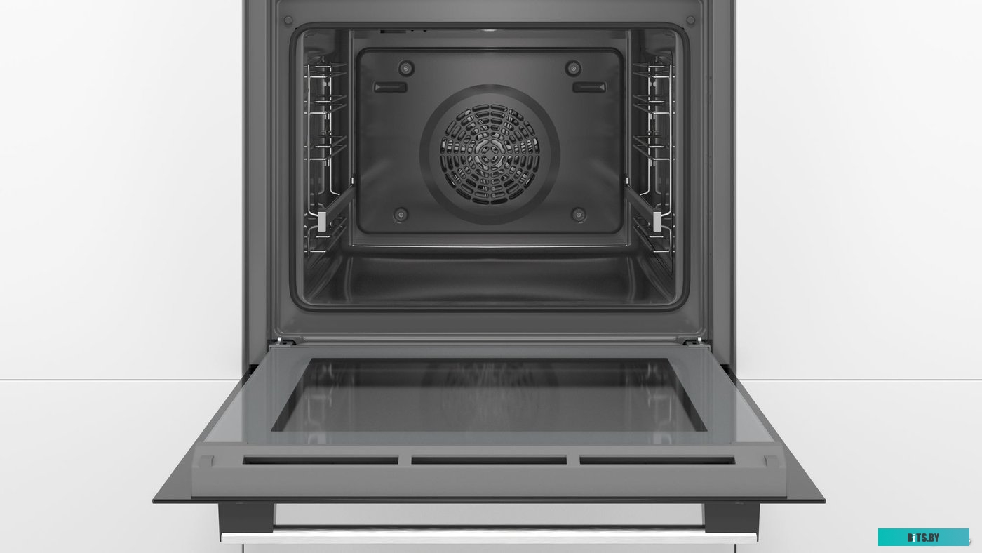 HBG517ES0R Serie   6, духовой шкаф, нержавеющая сталь, 7 режимов, 2-х слойное остекление, LCD-дисплей, утапливаемые переключатели, галогенное освещени