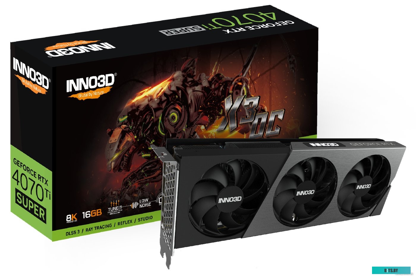 Видеокарта Inno3D RTX 4070 Ti Super X3 OC N407TS3-166XX-186158N