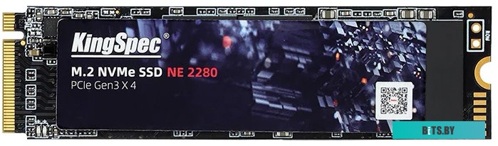 SSD накопитель KingSpec NE-512 512ГБ, M.2 2280, PCIe 3.0 x4, NVMe