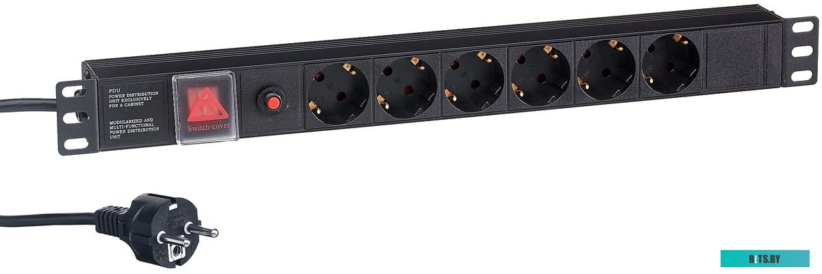 Блок розеток ExeGate ServerPro PDU-19H606 Al-6S-EU2CU-SW-O <EX280831RUS>