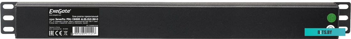 Блок розеток ExeGate ServerPro PDU-19H606 Al-6S-EU2CU-SW-O <EX280831RUS>