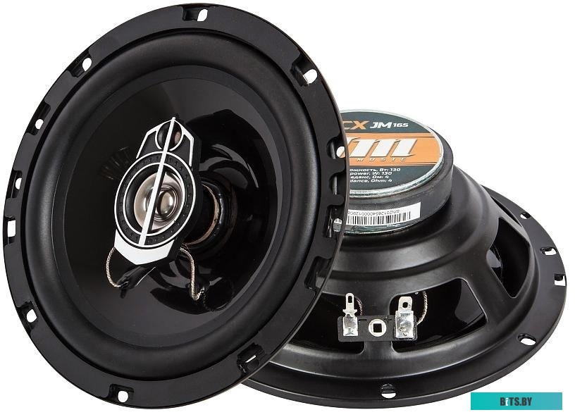 2012654 Колонки автомобильные Kicx JM-165 130Вт 89дБ 4Ом 16.5см (6 1/2дюйм) (ком.:2кол.) коаксиальные трехполосные