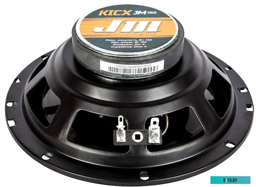 2012654 Колонки автомобильные Kicx JM-165 130Вт 89дБ 4Ом 16.5см (6 1/2дюйм) (ком.:2кол.) коаксиальные трехполосные