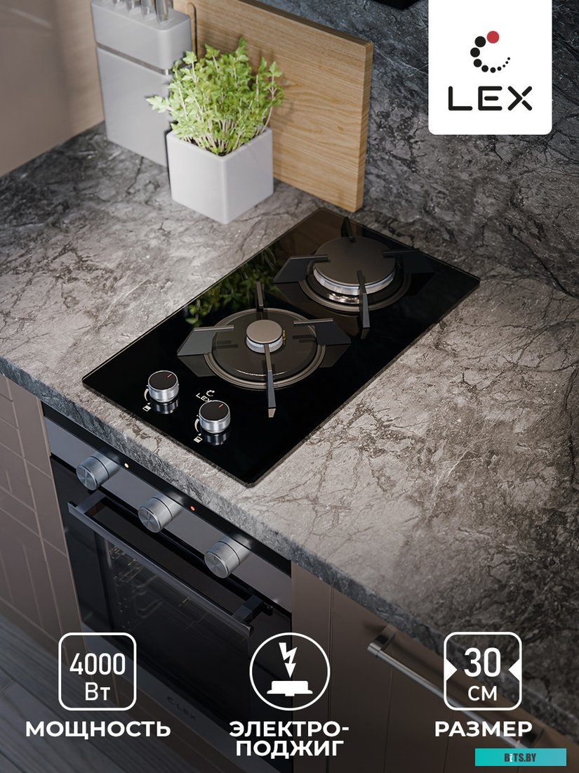 CHAO000415 Газовая варочная поверхность Lex GVG 324 BBL черный