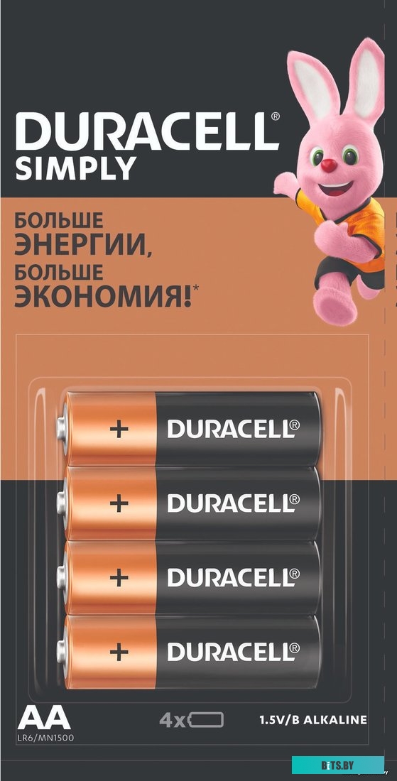 Батарейки DURACELL Simply AA LR6 4 шт. <5000394129221>