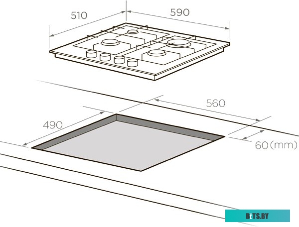 MG606B Газовая варочная поверхность MG606B MIDEA