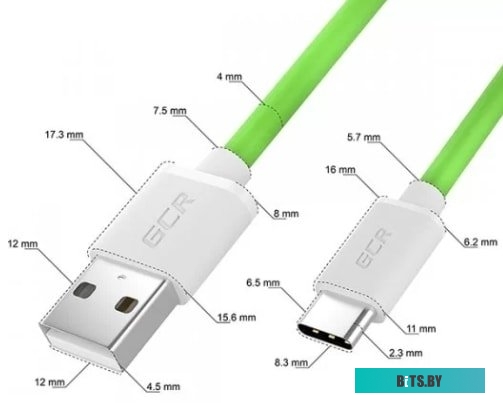 Кабель GCR 0.5m TypeC / USB 2.0 BM GCR-55249