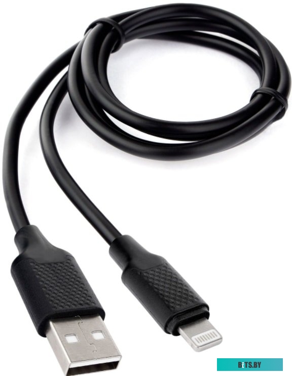 Кабель Cablexpert USB Type-A - Lightning CCB-USB-AMAPO2-1MB (1 м, черный)