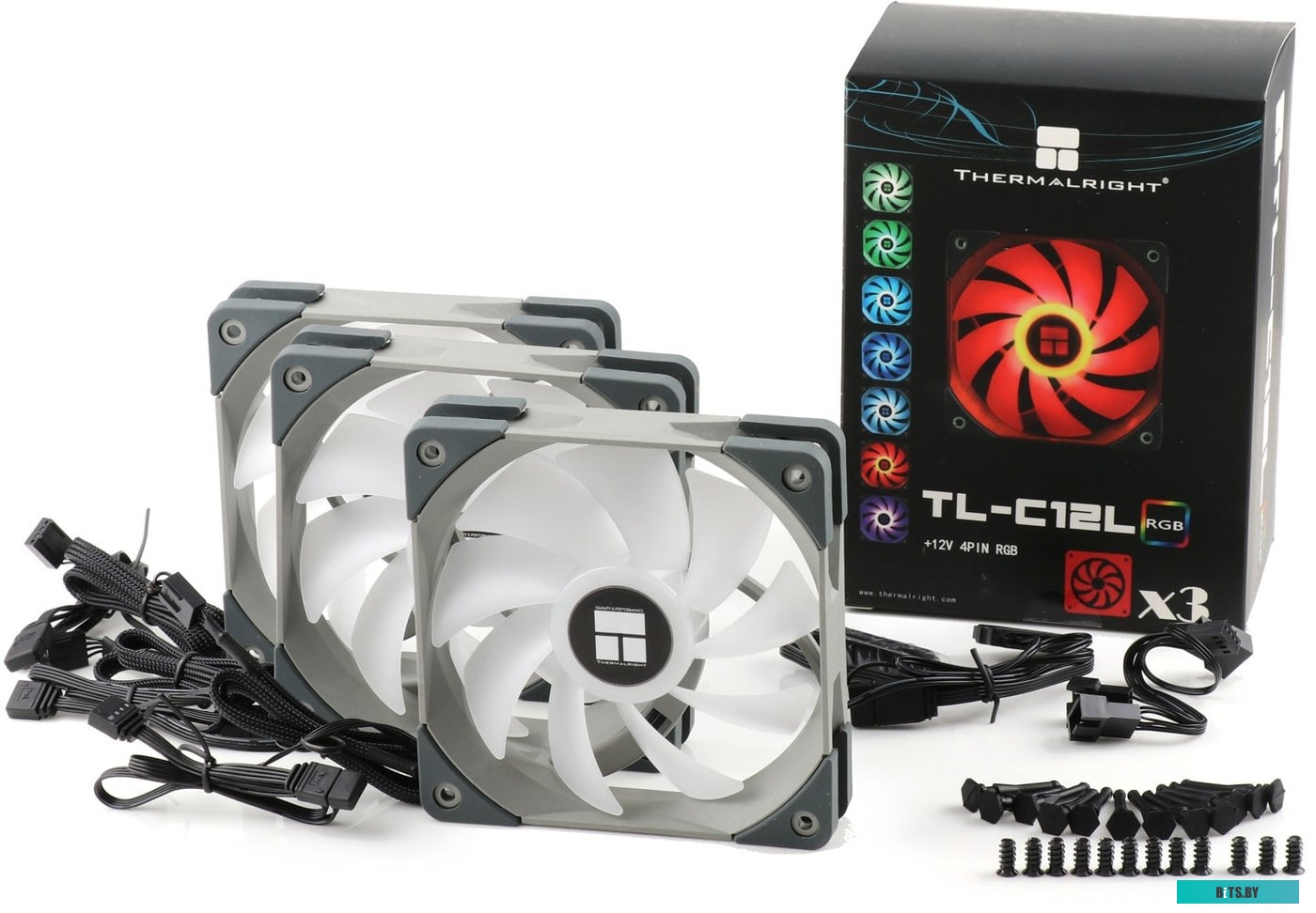 Вентилятор для корпуса Thermalright TL-C12L [4pin/12V] X3 <TL-C12Lx3>