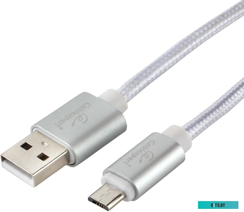 Кабель Cablexpert USB Type-A - microUSB CC-U-mUSB02S-1.8M (1.8 м, серебристый)