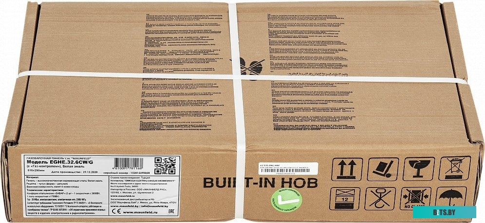 КА-00013562 Газовая варочная панель MAUNFELD EGHE.32.6CW/G,  независимая,  белый