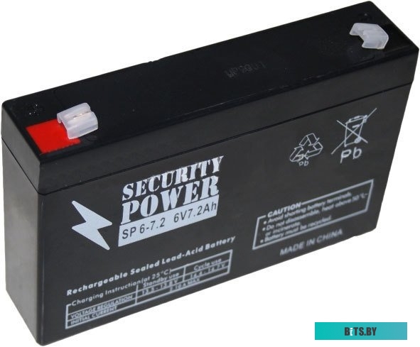Аккумулятор для ИБП Security power SP 6-7.2 F1 (6В/7.2 А·ч) <8125>