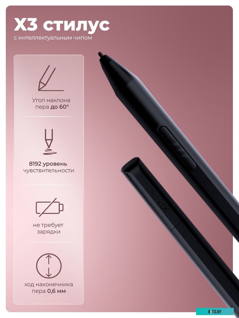 Графический планшет XP-Pen Deco LW (розовый)