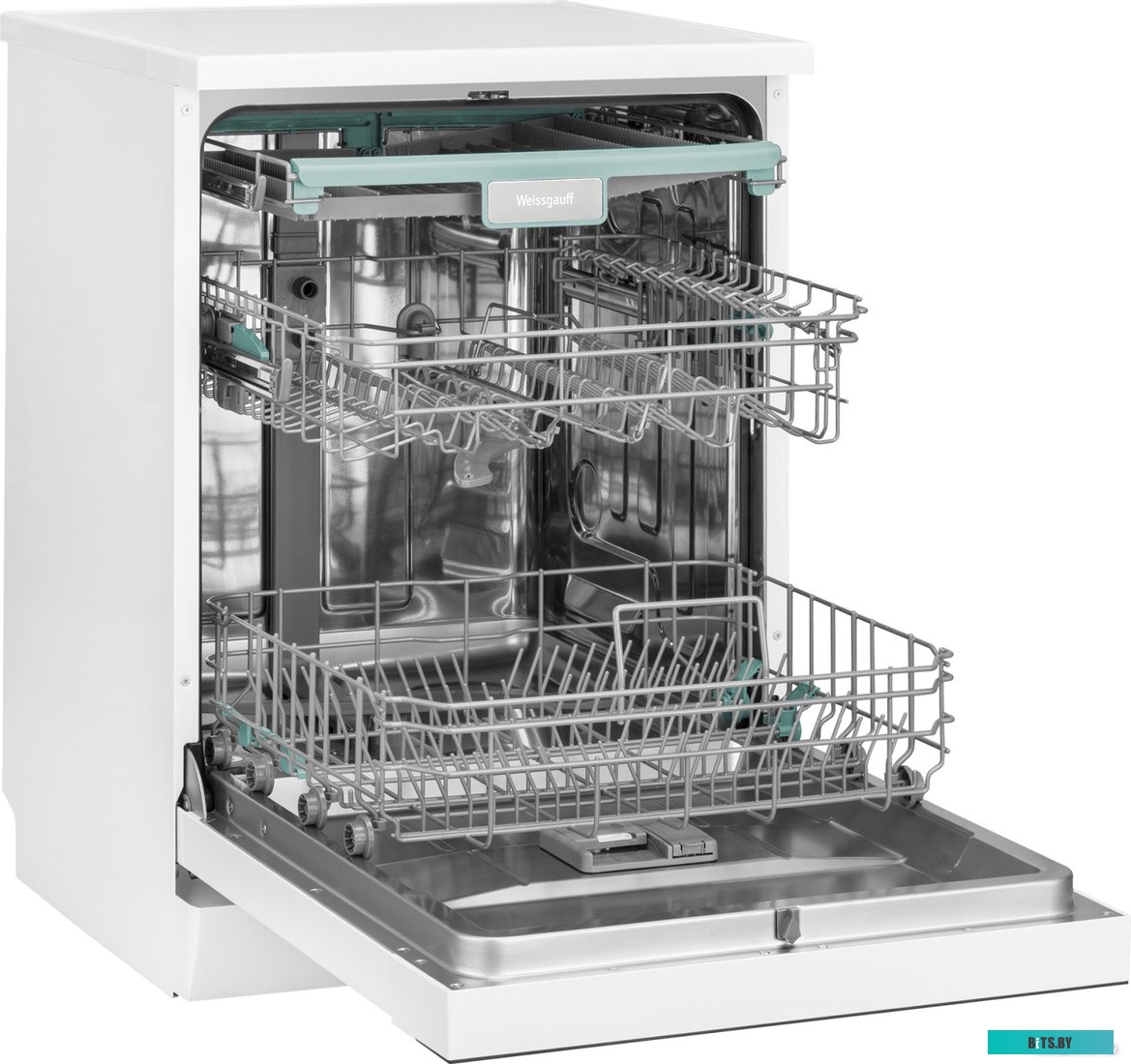429987 Посудомоечная машина WEISSGAUFF DW 6038 Inverter Touch,  полноразмерная, напольная, 59.8см, загрузка 14 комплектов, белая [429987]