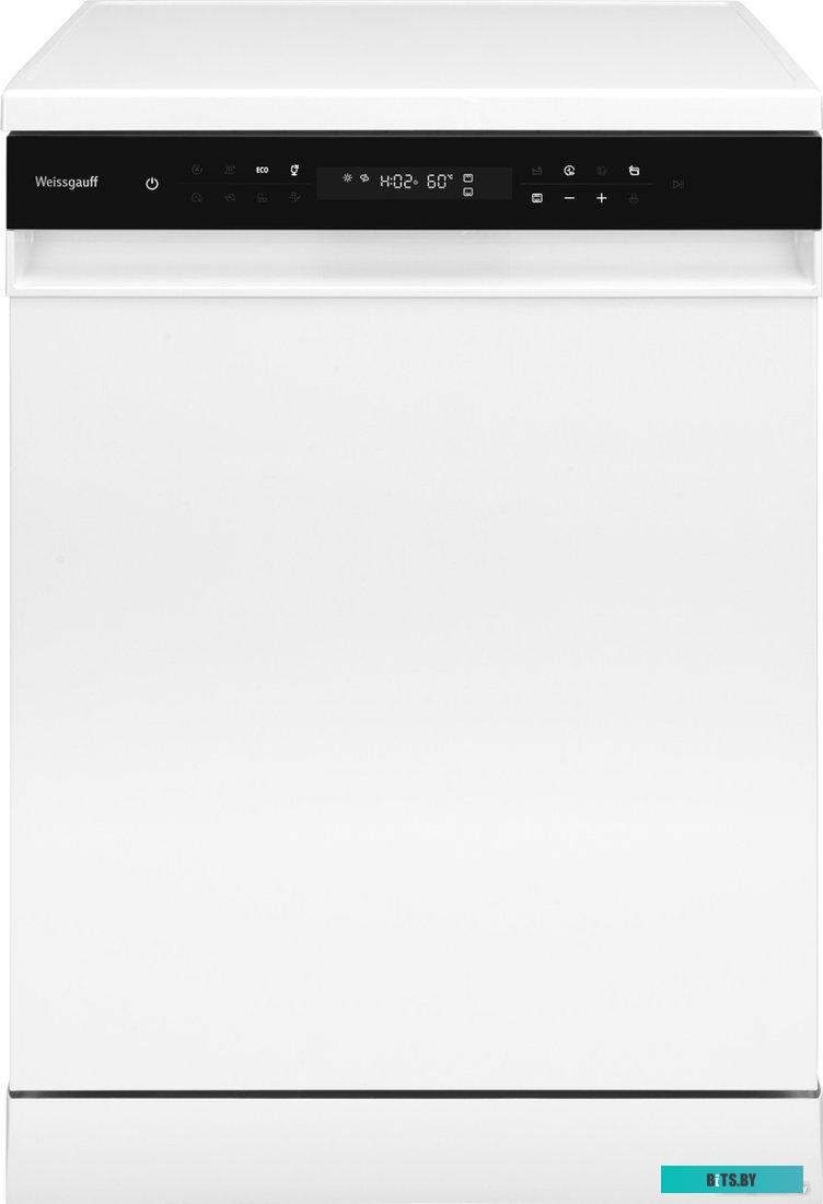 429987 Посудомоечная машина WEISSGAUFF DW 6038 Inverter Touch,  полноразмерная, напольная, 59.8см, загрузка 14 комплектов, белая [429987]