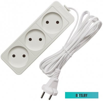 Сетевой фильтр (удлинитель) Союз 3 розетки, белый, 5 м [481S-0305]