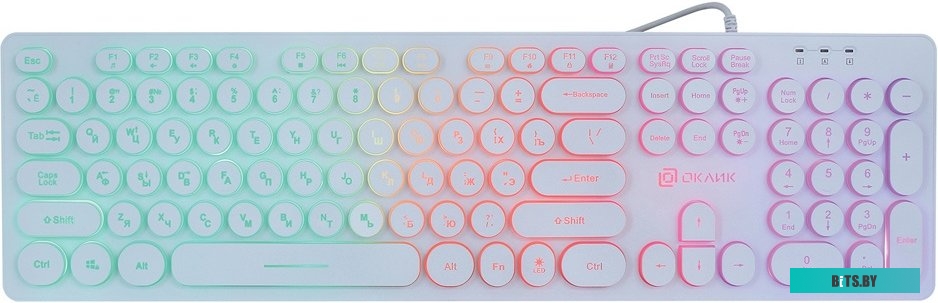 Клавиатура Oklick 420MRL (белый) <1091227>