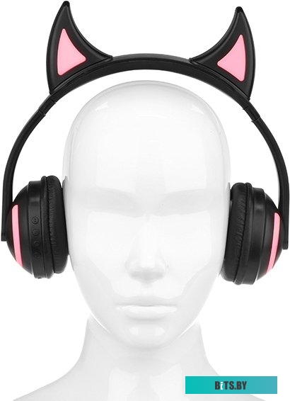 Party Cat ВТ 0025 белый/розовый Беспроводные наушники Qumo Party Cat ВТ 0025 (белый/розовый)