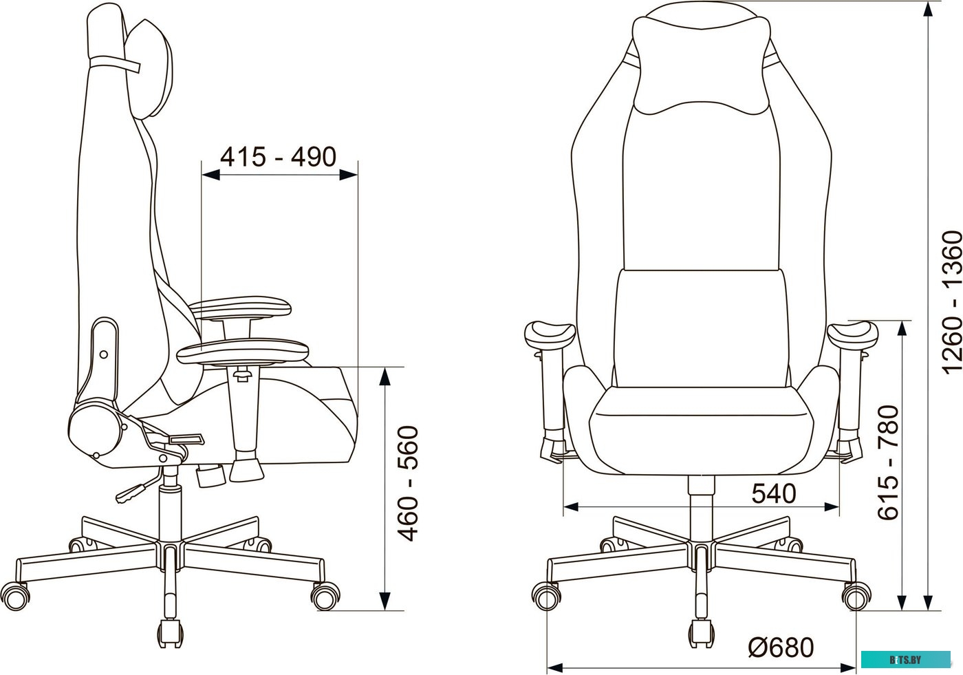 Офисное кресло (Стул) Бюрократ T1 (черный) <KNIGHT T1 BLACK>