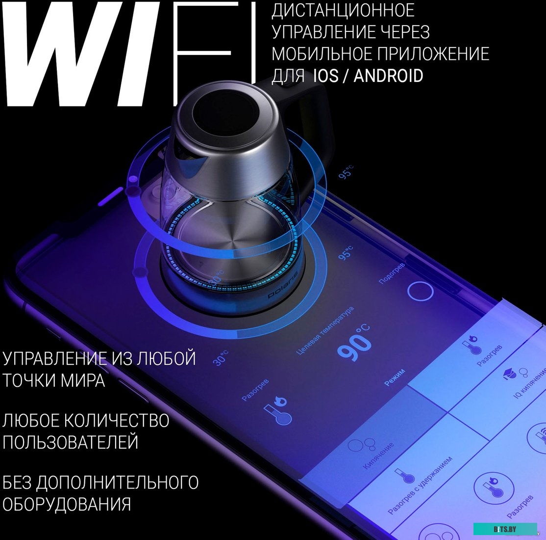 Электрочайник Polaris PWK 1775CGLD