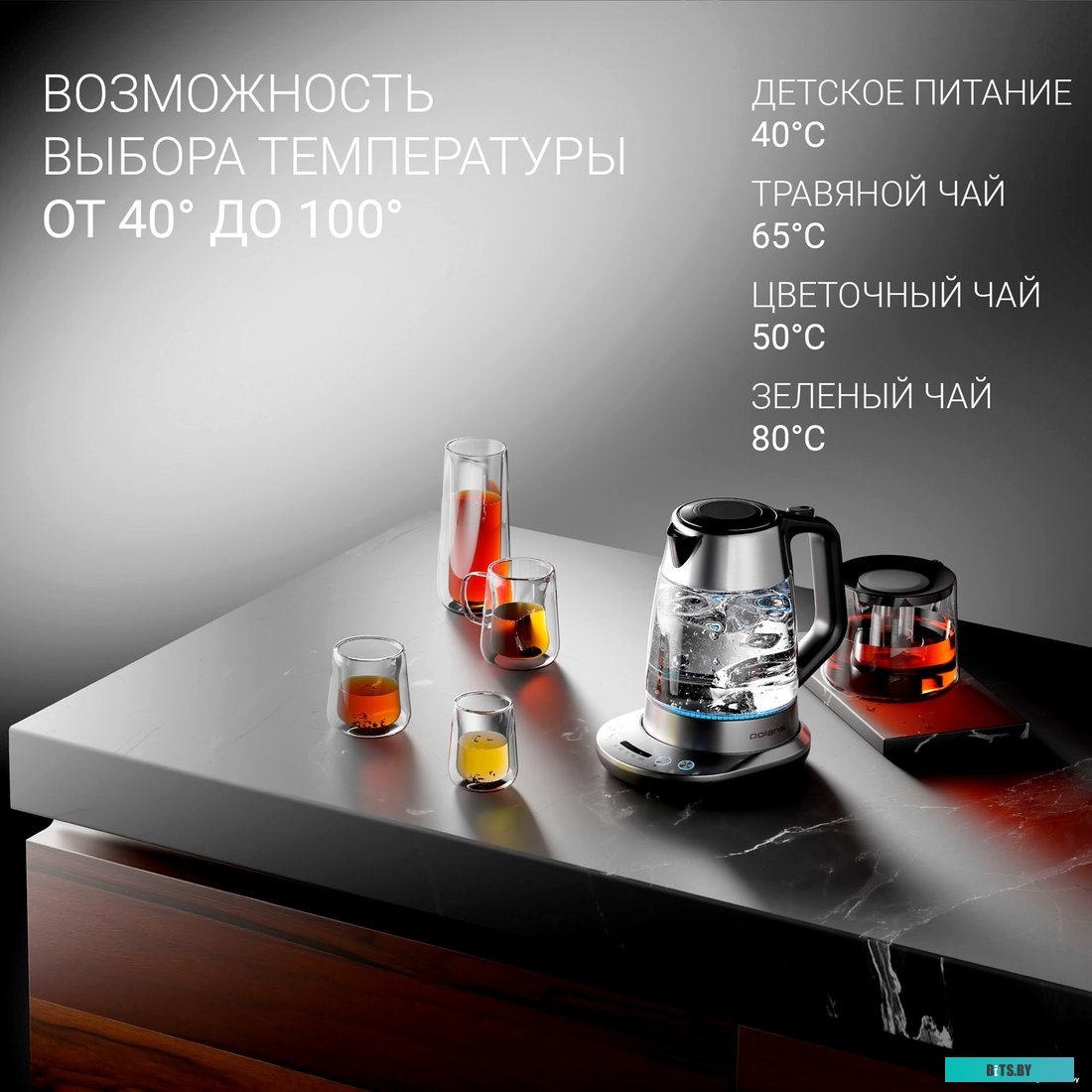 Электрочайник Polaris PWK 1775CGLD