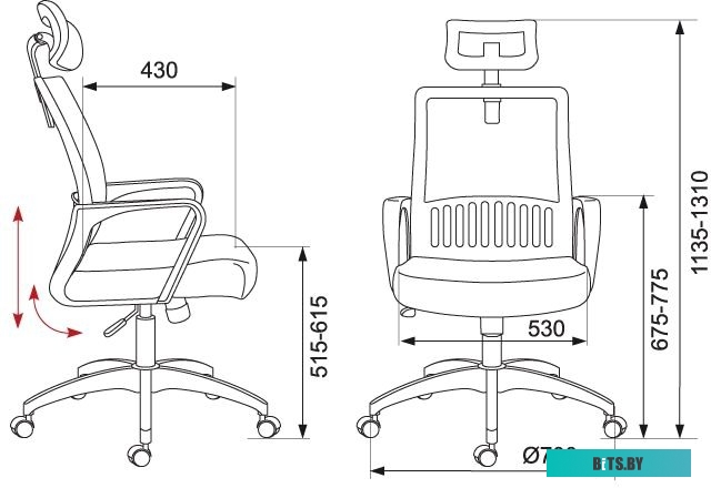 Офисное кресло (Стул) Бюрократ MC-201-H/TW-11 (черный)