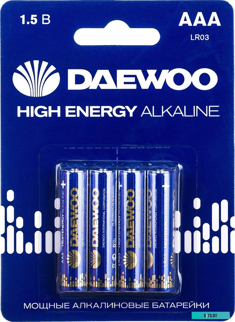 Батарейка Daewoo High Energy Alkaline AAA 4 шт. 5030381