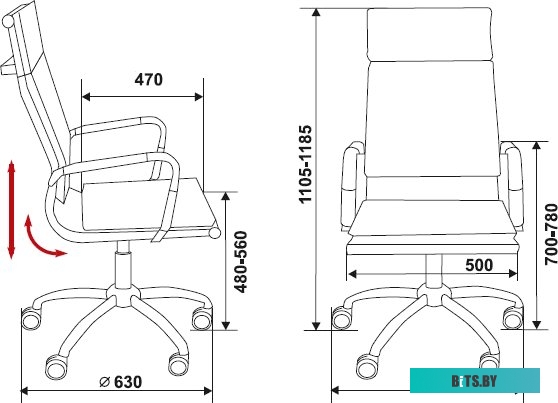Офисное кресло (Стул) Бюрократ CH-993/Brown