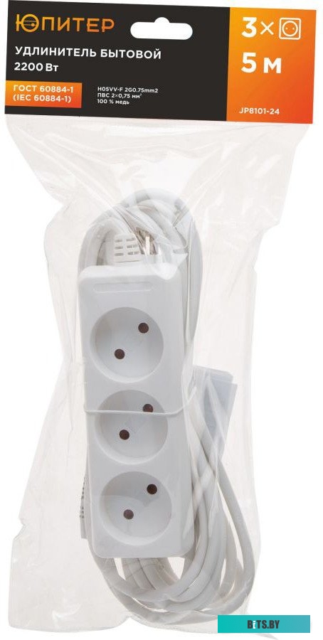 Сетевой фильтр (удлинитель) Юпитер JP8101-24