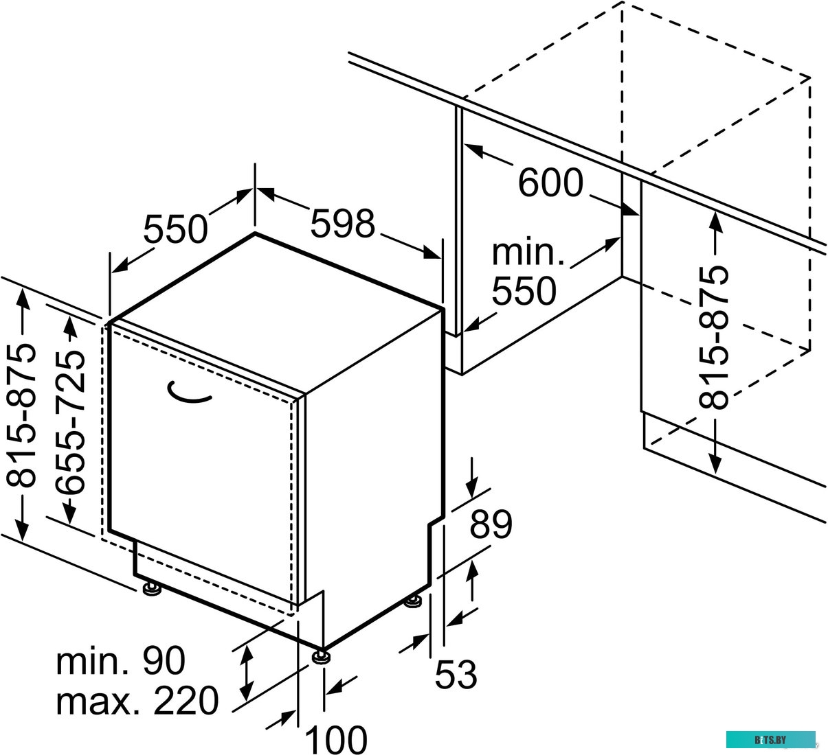SMV6ECX51E Посудомоечная машина встраив. Bosch Serie 6 SMV6ECX51E 2400Вт полноразмерная