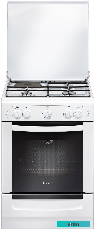 ПГЭ 6110-01 0300 Плита Комбинированная Gefest ПГЭ 6110-01 0300 белый (металлическая крышка) реш.сталь