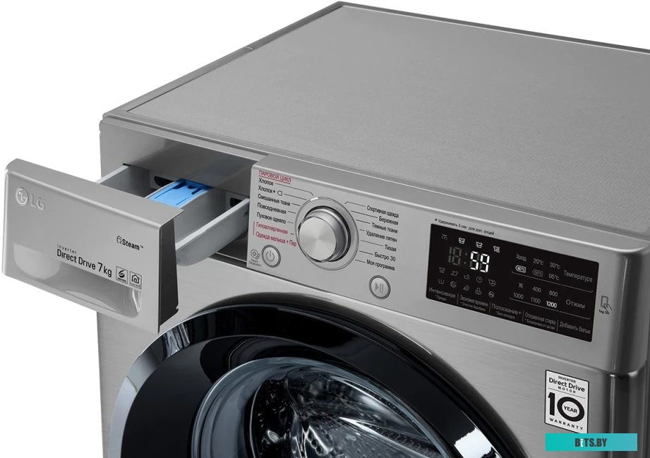 F2J5HS6S Стиральная машина LG F2J5HS6S класс: A загр.фронтальная макс.:7кг серебристый