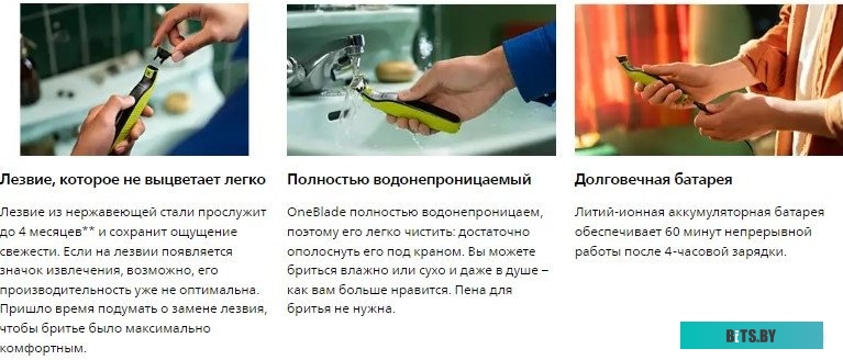 QP2734/20 Триммер Philips OneBlade QP2734/20 черный/лайм (насадок в компл:1шт)